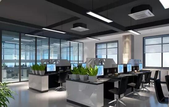 青岛进口清关代理公司极简风格办公室装饰设计效果图