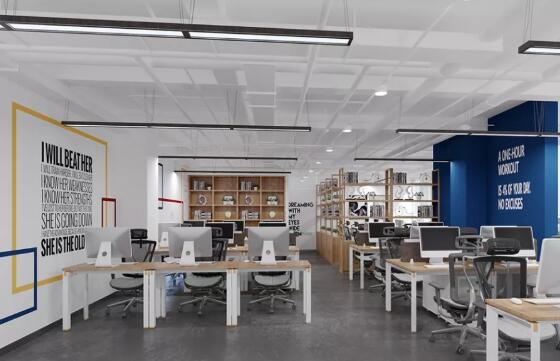 青岛进口清关代理公司极简风格办公室装饰设计效果图